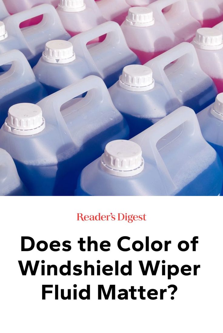 Does Windshield Washer Fluid Color Matter