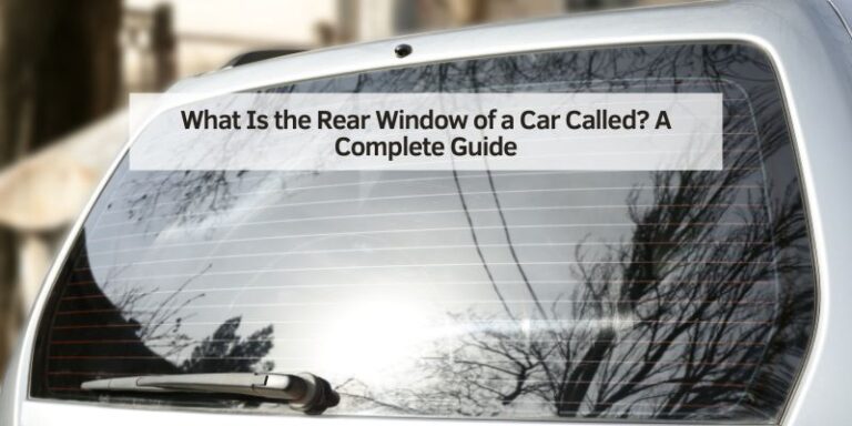 What Is the Back Windshield Called? Rear Auto Glass Explained