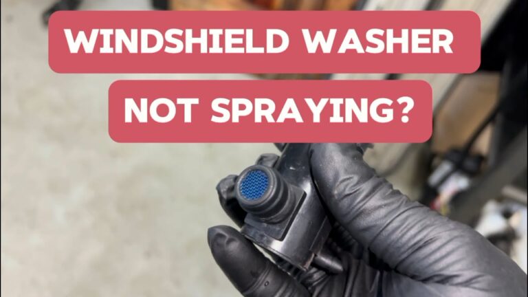 How to Unclog a Windshield Washer Hose