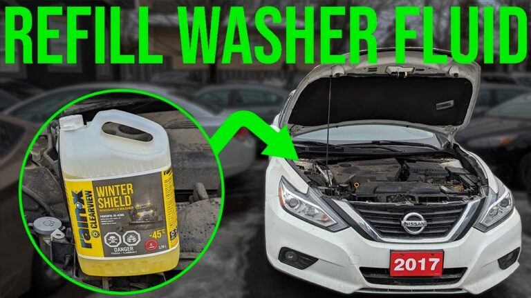 How to Fill Windshield Washer Fluid in a Nissan Altima