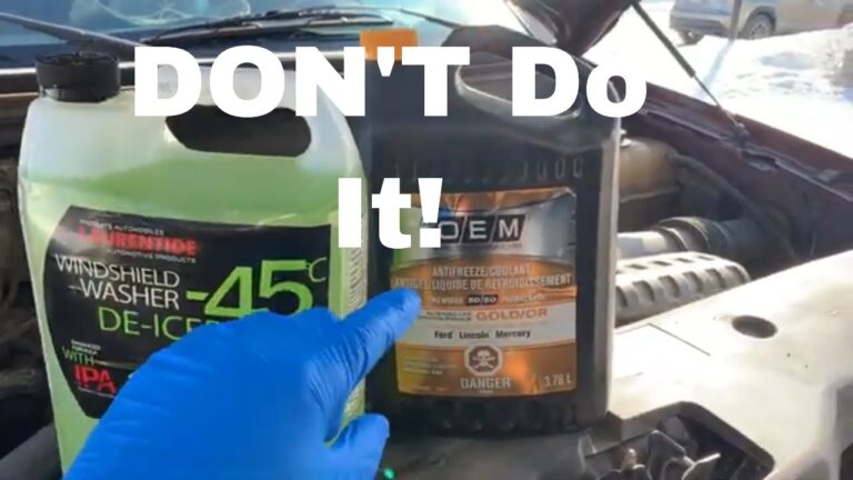 Antifreeze In Windshield Washer Fluid